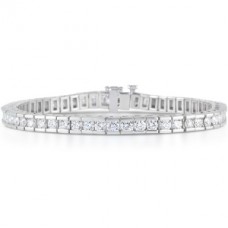 Modern Round Diamond Tennis Bracelet