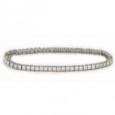 Single Row Princess Diamond Tennis Bracelet