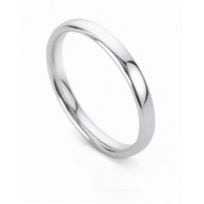 2.5mm Palladium Court Shape Wedding Ring