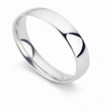 4mm Platinum Court Shape Wedding Ring