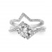 Diamond Shoulder Set Ring With Matching Band