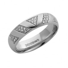 5mm Cluster Round Diamond Wedding Ring