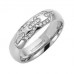 5mm Patterned Round Diamond Wedding Ring