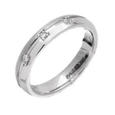 4mm Round Diamond Wedding Band