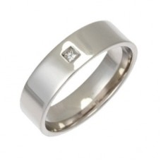6mm Flat Court Princess Diamond Wedding Ring 6mm Flat Court Princess Diamond Wedding Ring