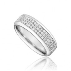 Full Set 5.5mm Triple Row Gents Ring