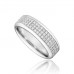 Full Set 5.5mm Triple Row Gents Ring