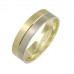 6mm Flat Court Two Tone Wedding Ring
