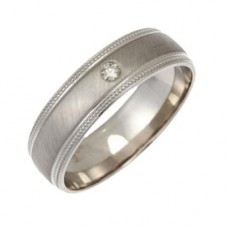 6mm Court Shape Round Diamond Ring