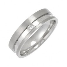 6mm Flat Court Shape Diamond Ring