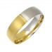 6mm Court Two Tone Wedding Ring With Matt Finish
