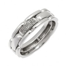 6mm Flat Court Shape Diamond Ring