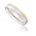 Brushed Finish 4mm Round Diamond Wedding Ring
