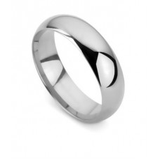 6mm D Shape Wedding Ring