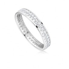 Full Set 3mm Round Diamond Wedding Ring