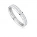 Full Set 3mm Round Diamond Wedding Ring