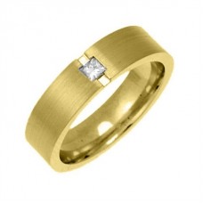 6mm Flat Court Princess Diamond Wedding Band