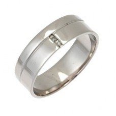 7mm Flat Court Round Diamond Wedding Band 7mm Flat Court Round Diamond Wedding Band