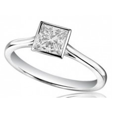 0.75ct I1/g Princess Diamond Solitaire Ring