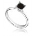 Princess Diamond Black Ring