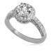 Elegant Round Diamond Double Halo Shoulder Set Ring