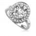 Oval Diamond Single Halo Ring