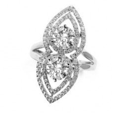 Two Stone Round Diamond Dress Ring Two Stone Round Diamond Dress Ring