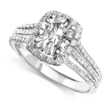 Oval/round Diamond Designer Ring