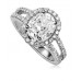 Cushion Diamond Single Halo Shoulder Set Ring