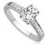 Oval Diamond Shoulder Set Ring