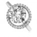 Round Diamond Single Halo Ring