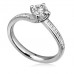 Igl Certified 0.75ct Si1/g Round Diamond Shoulder Set Ring