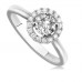 Round Diamond Single Halo Ring