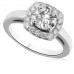 Round Diamond Single Halo Ring