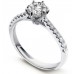 Vintage Shoulder Set Diamond Engagement Ring