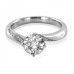 Round Shoulder Set Diamond Engagement Ring