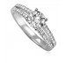 Modern Split Shoulder Round Diamond Ring