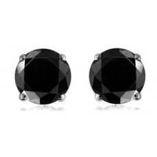 0.60ct Round Black Diamond Stud Earrings 0.60ct Round Black Diamond Stud Earrings