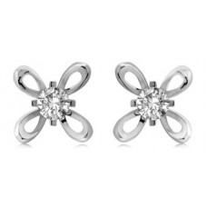 Round Flower Diamond Designer Earrings