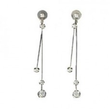 Unique Round Diamond Drop Earrings