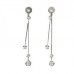 Unique Round Diamond Drop Earrings