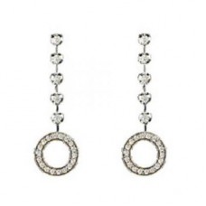 Round Diamond Drop Earrings