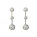 Round Diamond Drop Earrings
