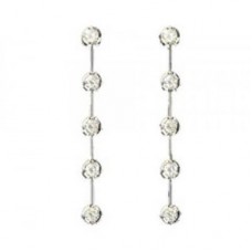 Round Diamond Drop Earrings
