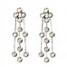 Elegant Round Diamond Drop Earrings
