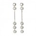 Round Diamond Drop Earrings