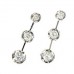 Round Diamond Drop Earrings