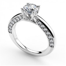 Certified 0.40ct Vs2/d Round Diamond Ring