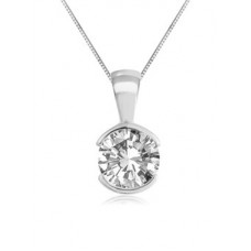 Certified 0.40ct I1/f Round Diamond Pendant
