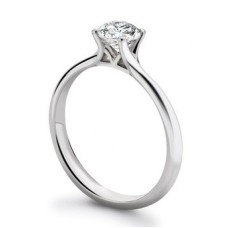 Gia Certified 0.31ct Si1/d Platinum Round Diamond Solitaire Ring